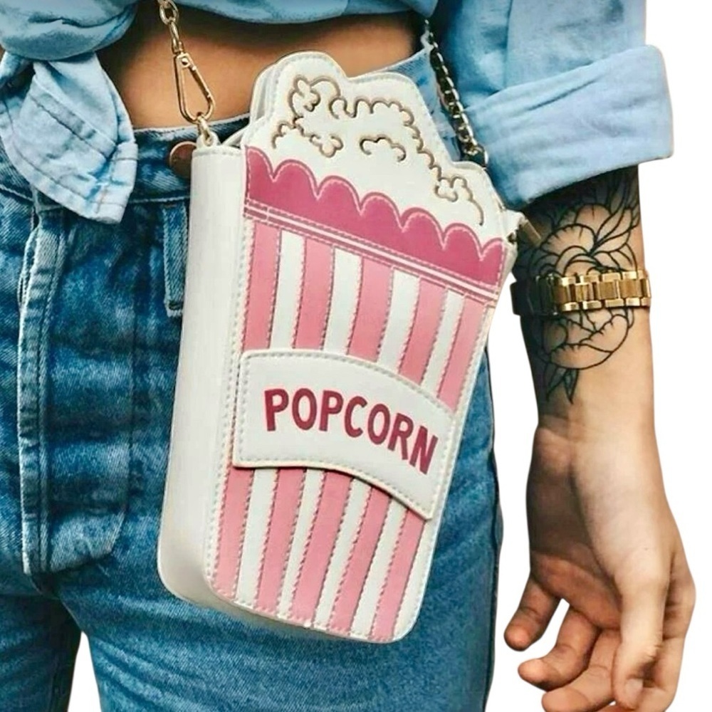 Kawaii Retro Popcorn Box Crossbody bag | Cute Kidcore Festival Weirdcore Purse